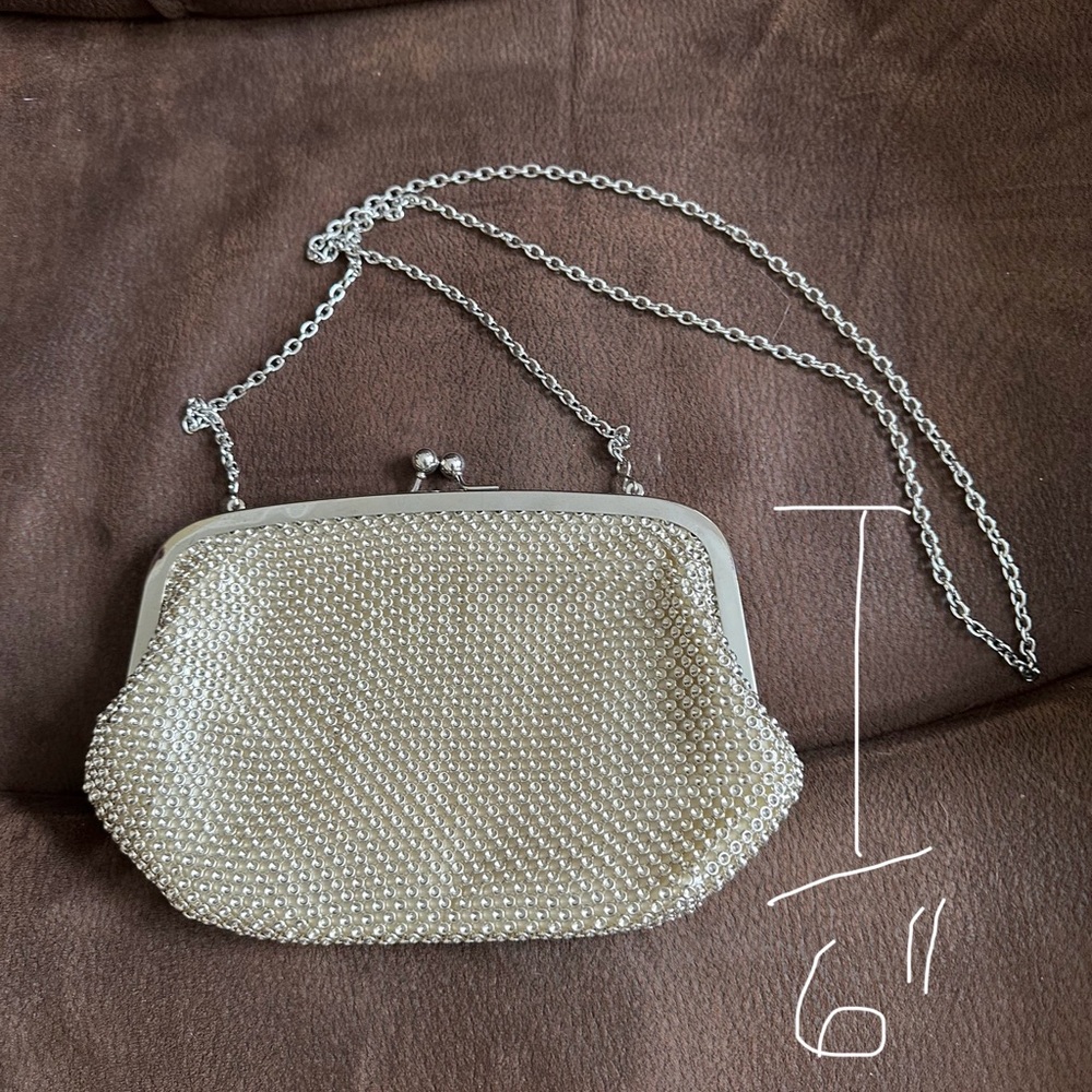 Jessica McClintock Elegant Pearl Beaded Evening Bag